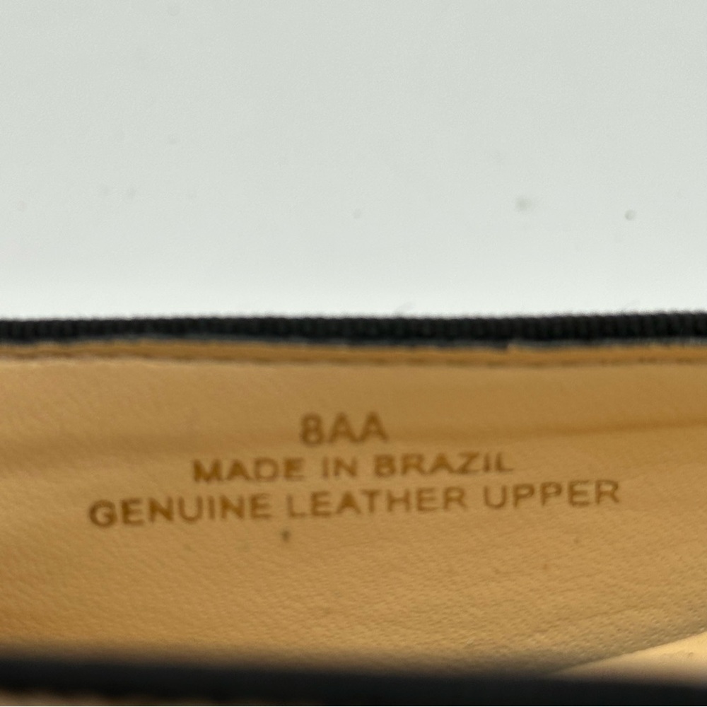 Talbots leopard calf hair pointed toe flats loafers Size 8AA NWOT - Picture 9 of 10